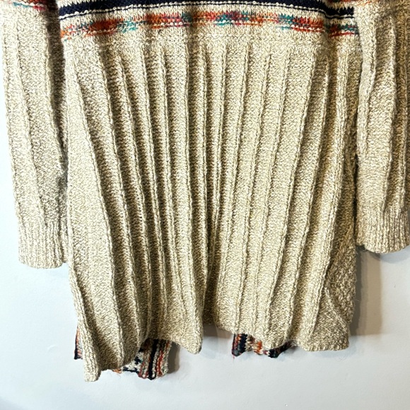 Vtg IBDefusion 1990’s Multicolored Boho Loose Knit Open Cardigan Sweater Sz Sm - Picture 6 of 10